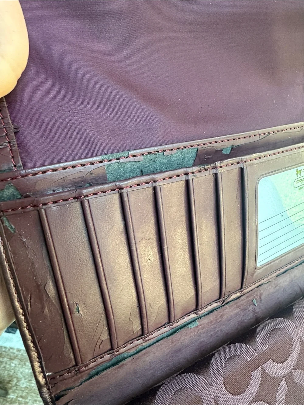 Coach continental wallet